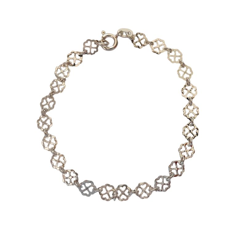 ANDREA COGGIOLA JOYAS - Pulsera Trébol Mini Plata Fina 925