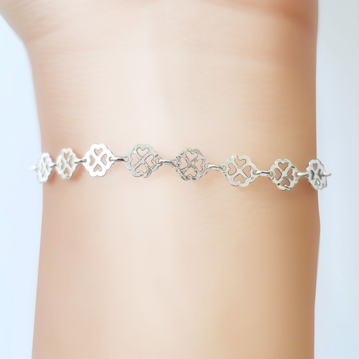 COGGIOLA - Pulsera Trébol Mini Plata Fina 925