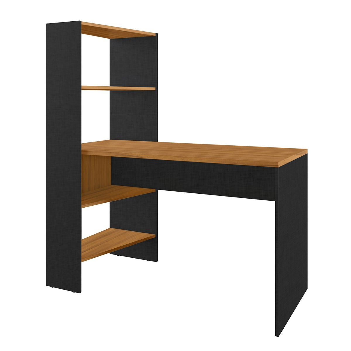 HOME MOBILI - Escritorio Liora CastañoNegro Con Estante