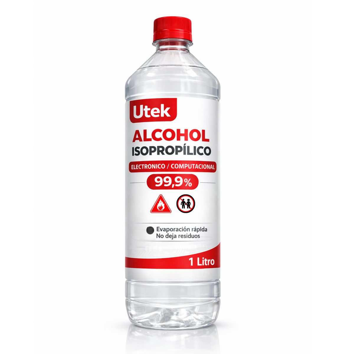 Alcohol Isopropílico Electrónico  Computacional 999% 1LT, marca UTEK - Foto Principal