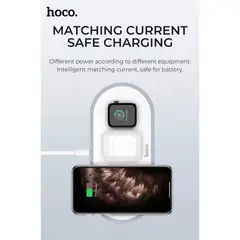 HOCO - Cargador Inalambrico 3 en 1 Para Iphone Airpods Apple Watch 15W