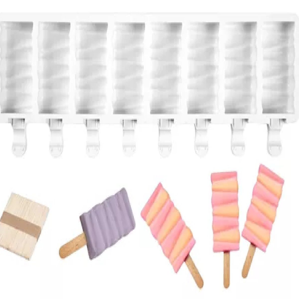 PASTELERIUSCL - Moldes De Silicona Para Helados Molde Paletas Helado 8c 446