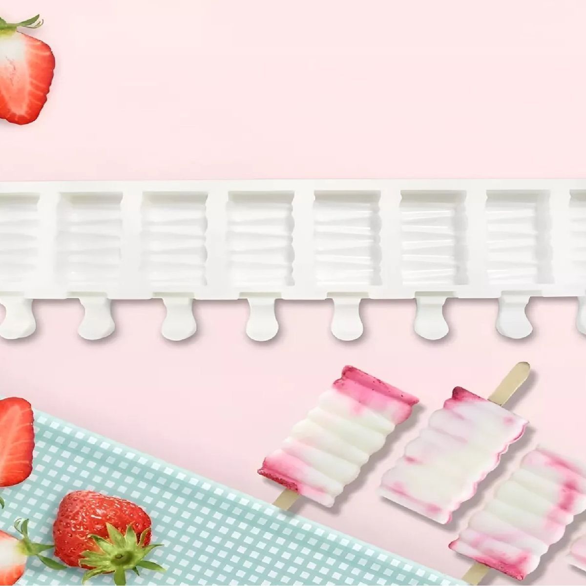 PASTELERIUSCL - Moldes De Silicona Para Helados Molde Paletas Helado 8c 446