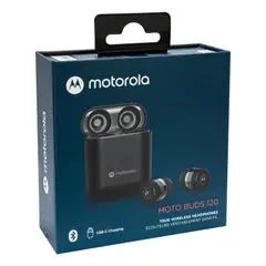 MOTOROLA - BUDS120BK AUDIFONO MOTO BUDS 120 TRUE WIRELESS BLACK - Negro