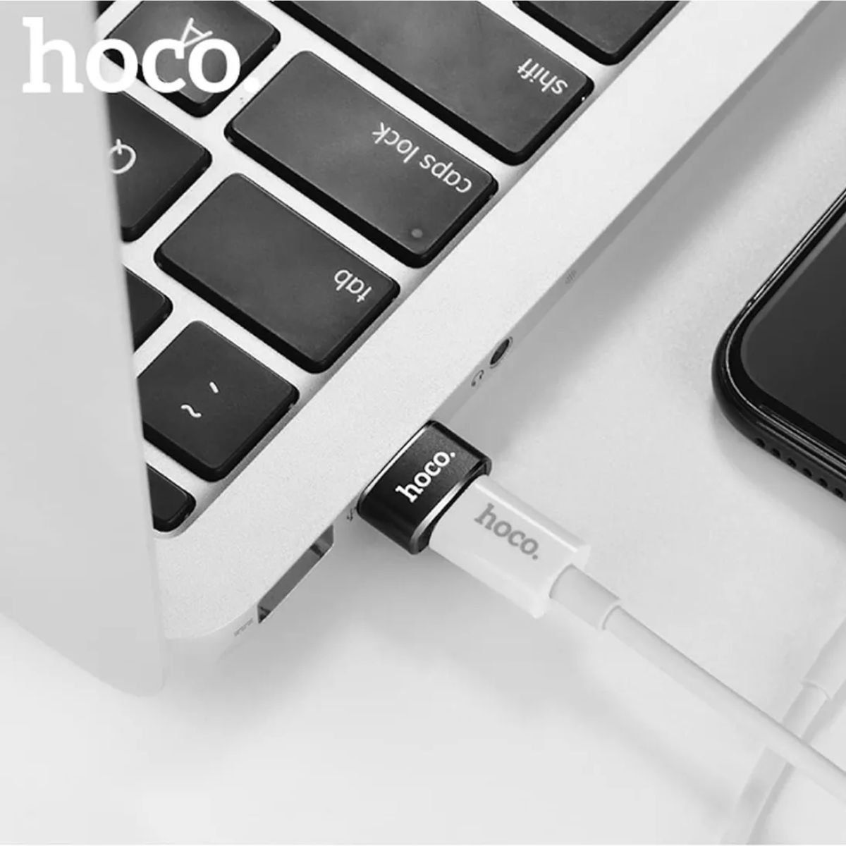 HOCO - Adaptador Usb C Hembra A Usb Macho 2.0 Datos Y Carga