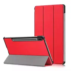 GENERICO - Funda Inteligente compatible con Samsung Galaxy Tab S7 FE Rojo