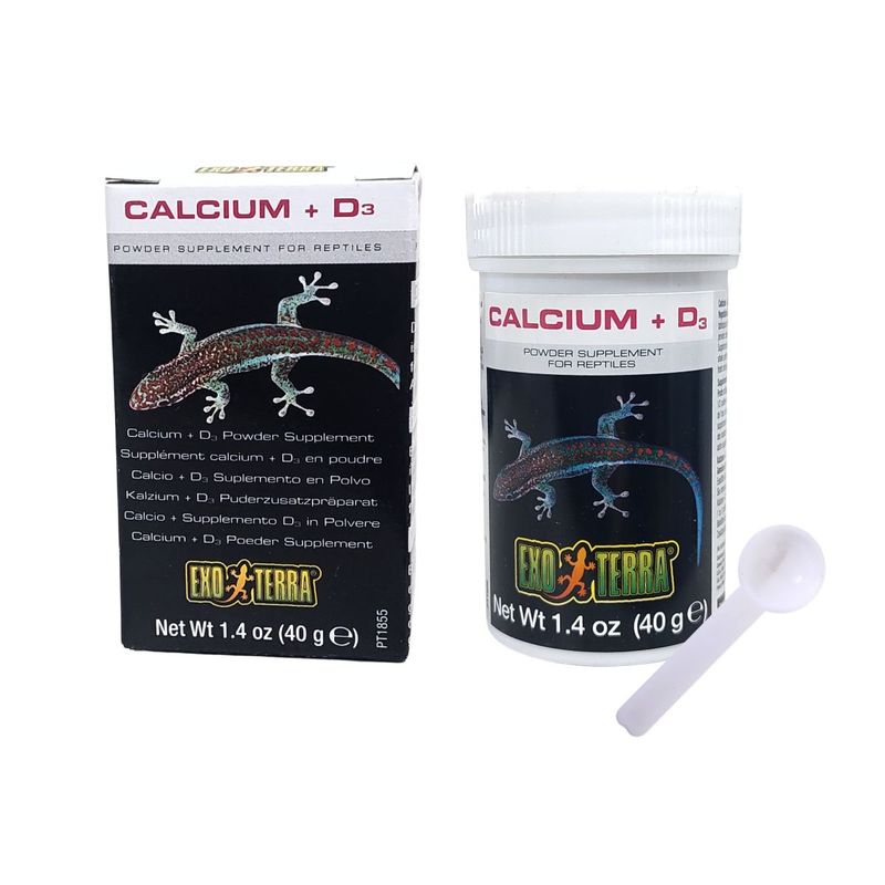 GENERICO - Exo Terra Suplemento de Calcio + Vitamina D3 para Reptiles