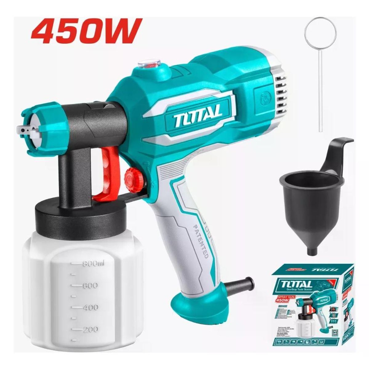 TOTAL TOOLS - PISTOLA DE PINTAR ELEC 800ML 450W TOTAL TT35067