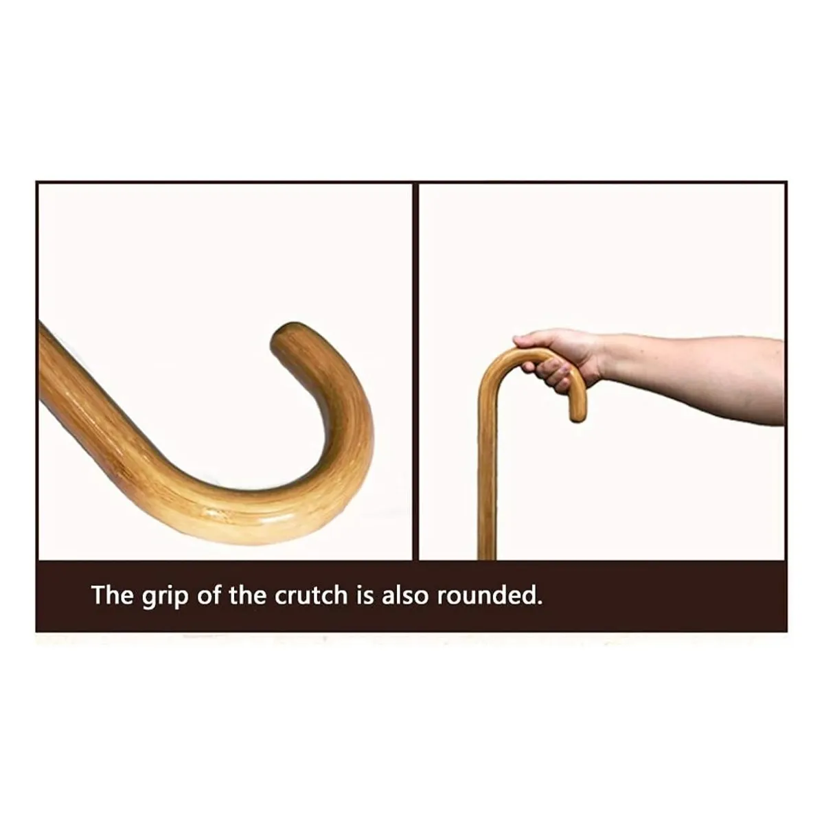 GENERICO - Bastón Ligero para Caminar Bastón de Madera Antideslizante