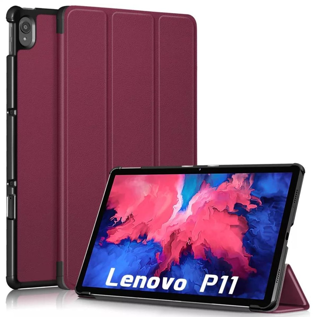 GENERICO - Funda Inteligente compatible con Samsung Galaxy Tab S7 Burdeo