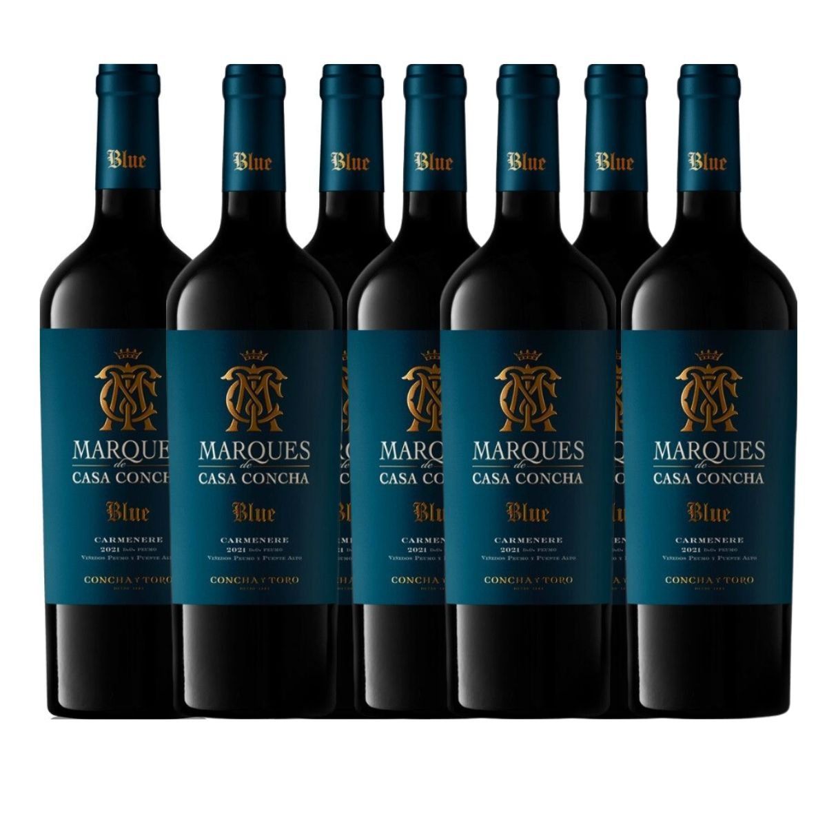 MARQUES CASA CONCHA - Pack 6 Marqués Casa Concha Blue Carmenere 2021 Ultra Premium