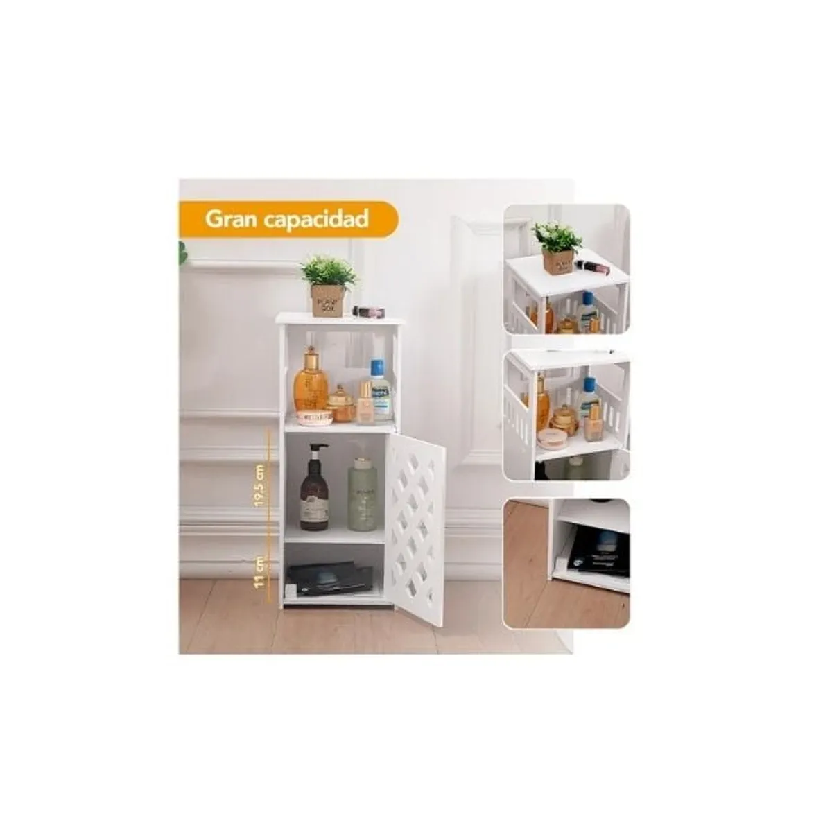 GENERICO - Organizador Estante para Sala Multiusos Moderno Blanco K38