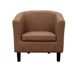 GENERICO - POLTRONA TUBULAR TAPIZ POLIESTER CAFÉ