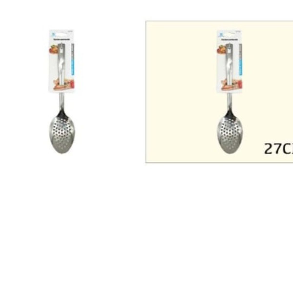 GENERICO - Cuchara Perforada Acero Inoxidable 27Cm
