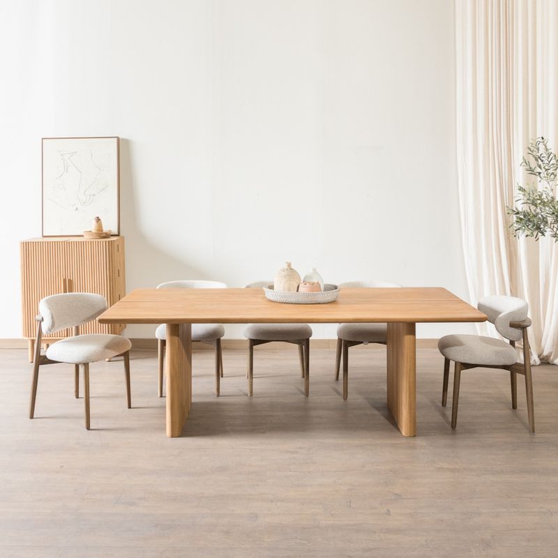 AMOBLE - Mesa De Comedor Carpia Natural Amoblé