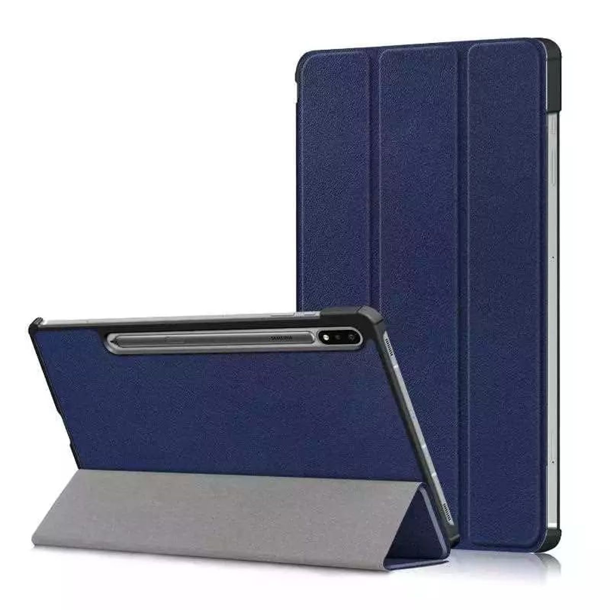 GENERICO - Funda Inteligente compatible con Samsung Galaxy Tab S7 Plus Azul Marino