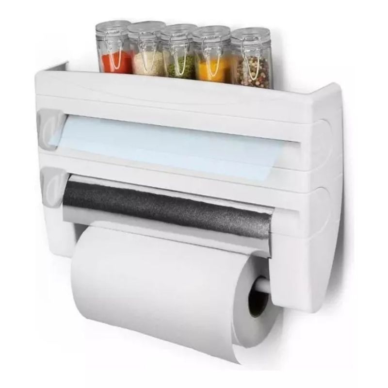 GENERICO - Portarrollo Dispensador Triple Cocina Alusa Film Nova