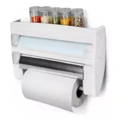 GENERICO - Portarrollo Dispensador Triple Cocina Alusa Film Nova
