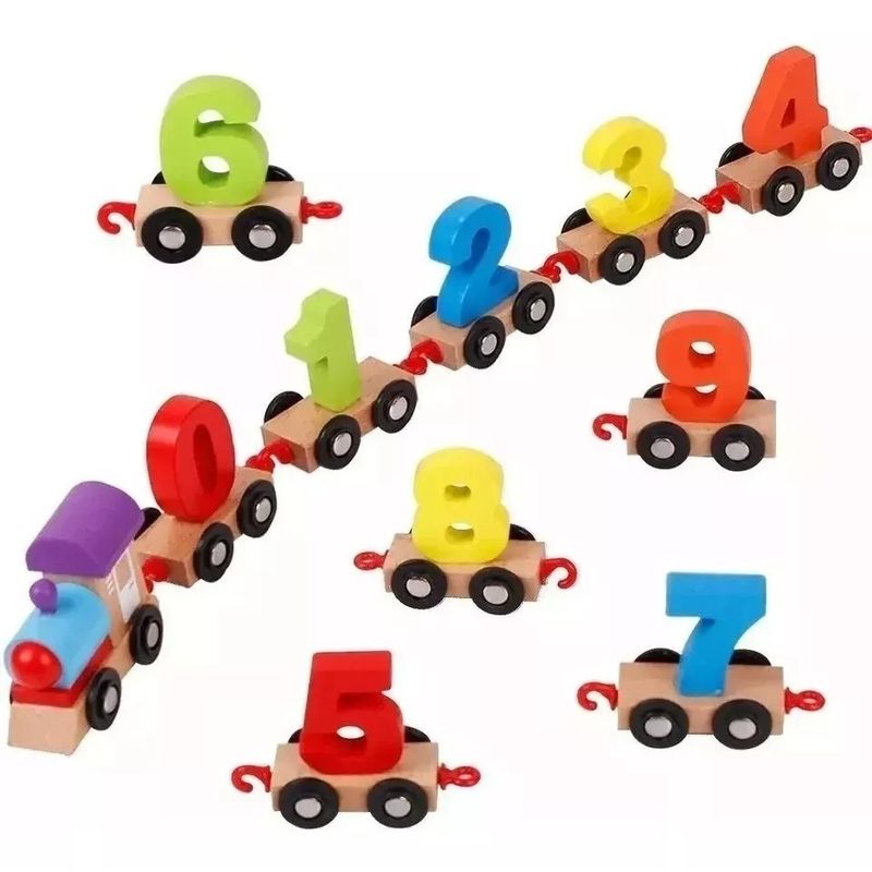 MONTESSORI WOOD - Juguete Didactico Tren De Madera Método Montessori