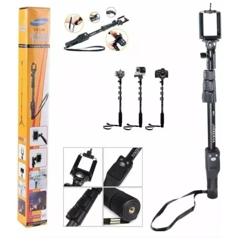 DM - Palo para selfies Yunteng Yt-1288 con monópodo Bluetooth