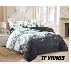 GENERICO - Cobertor Cubrecama de Invierno Plush con Chiporro - Gris