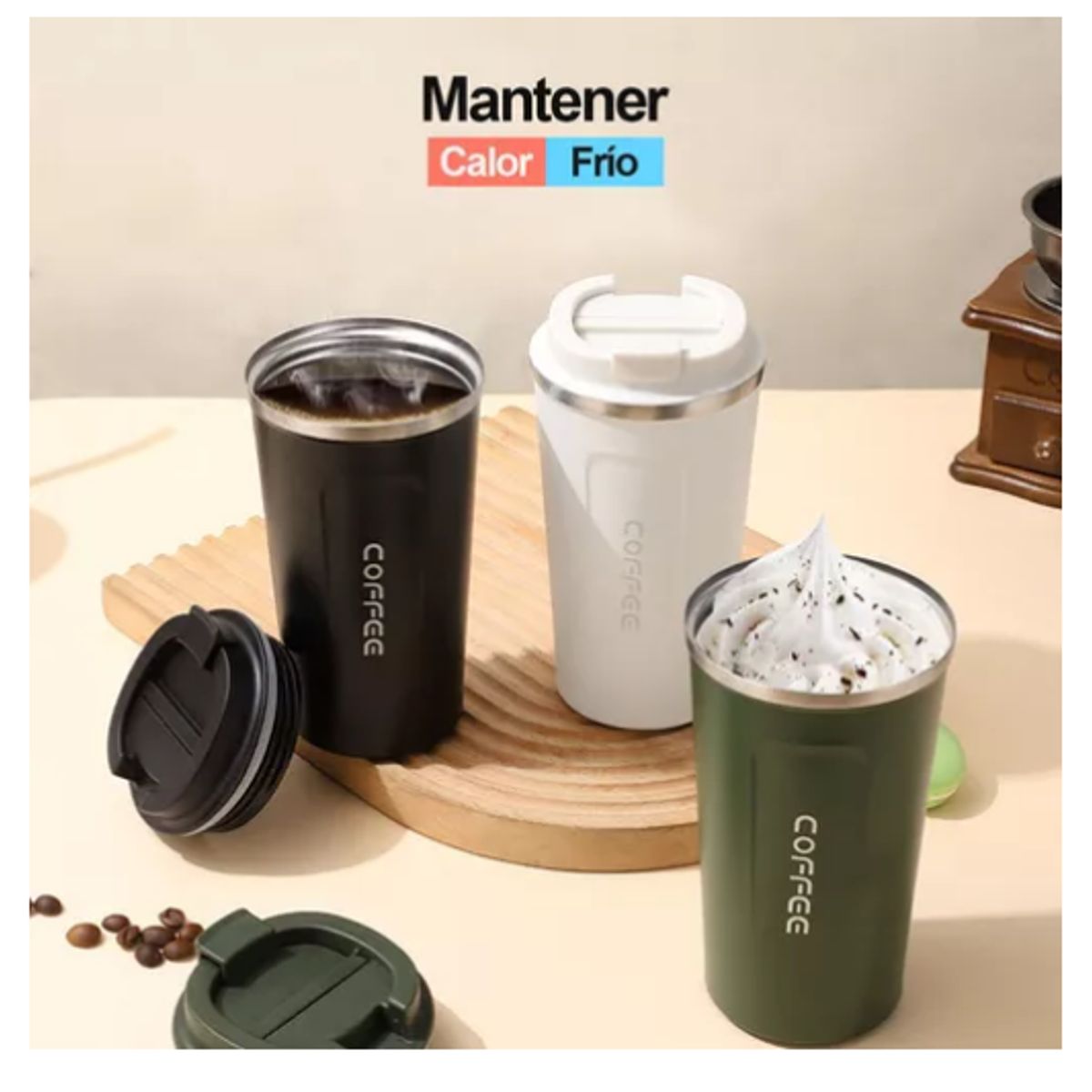 GENERICO - Botella Térmica De Café De Acero Inoxidable Agua Té Caliente