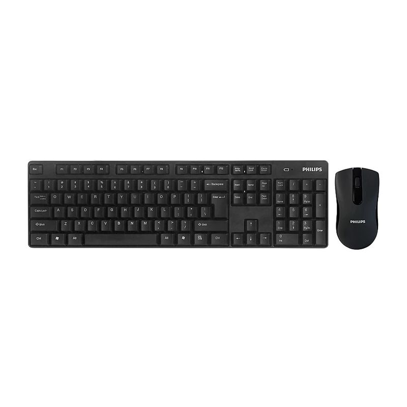 PHILIPS - Kit Combo Teclado y Mouse Inalámbrico Philips SPT6501B