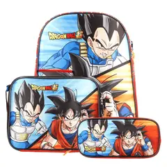 DRAGON BALL - Mochila Lonchera Estuche Cole Goku Vegeta Niños