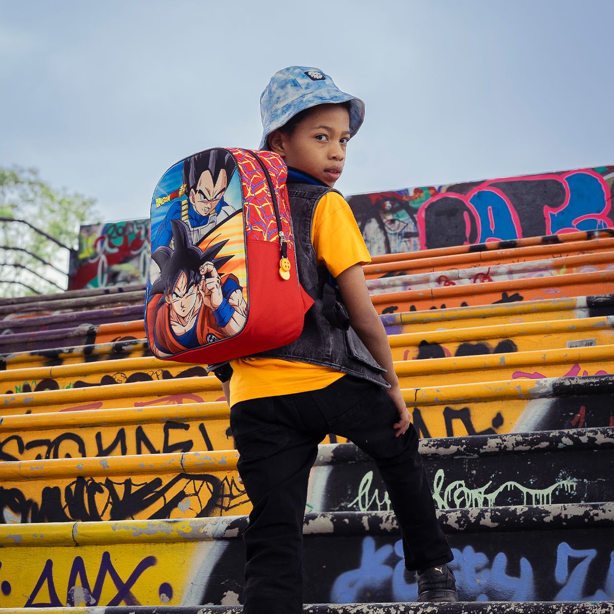 DRAGON BALL - Mochila Lonchera Estuche Cole Dragon Ball Goku Vegeta Niños