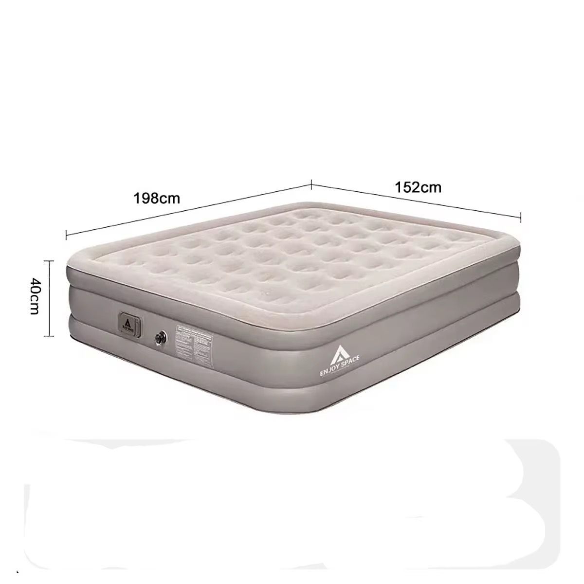 GENERICO - Colchón Inflable Eléctrico Con Bomba Matrimonial 200x150x40