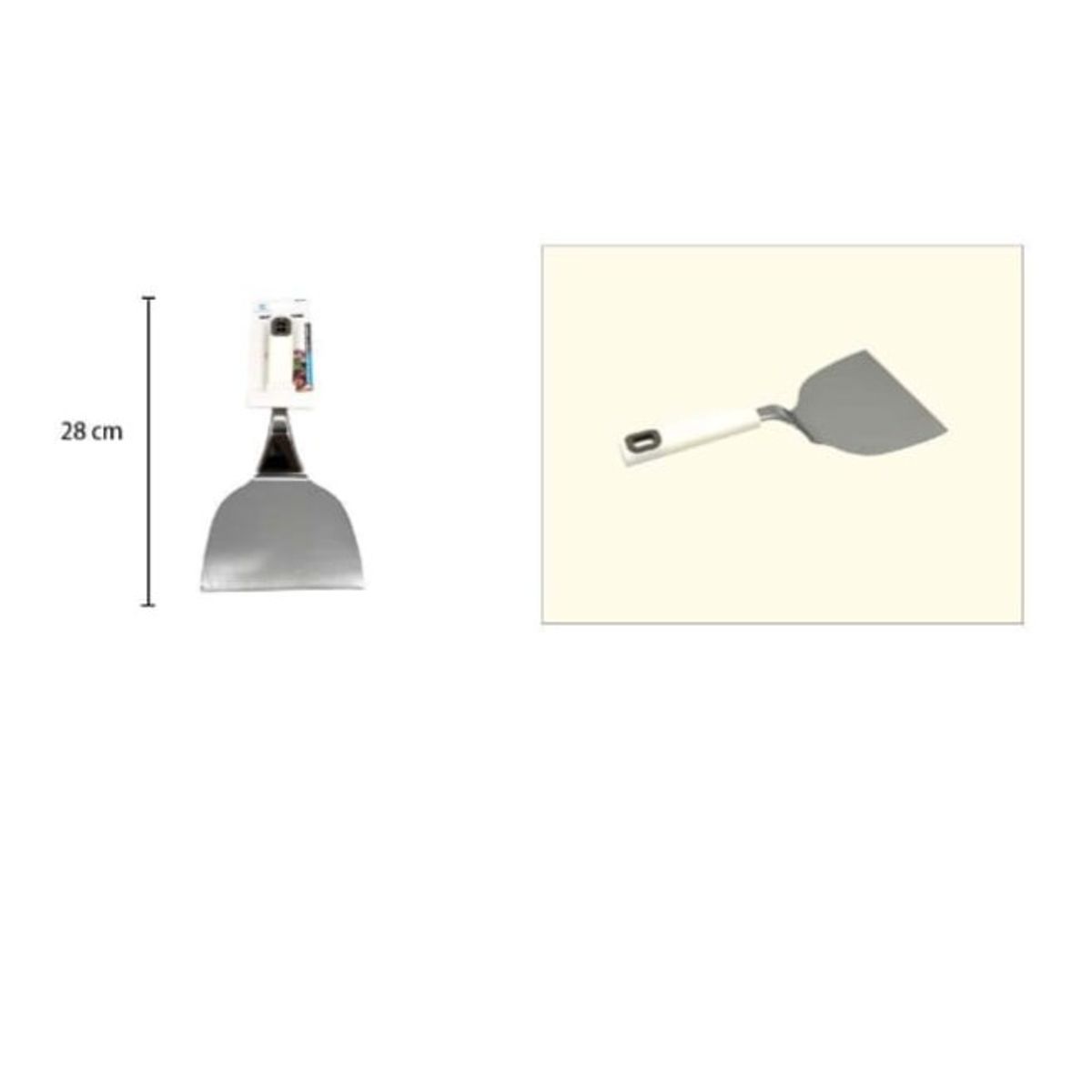 GENERICO - Espatula Reposteria Acero Inoxidable Mango Plastico