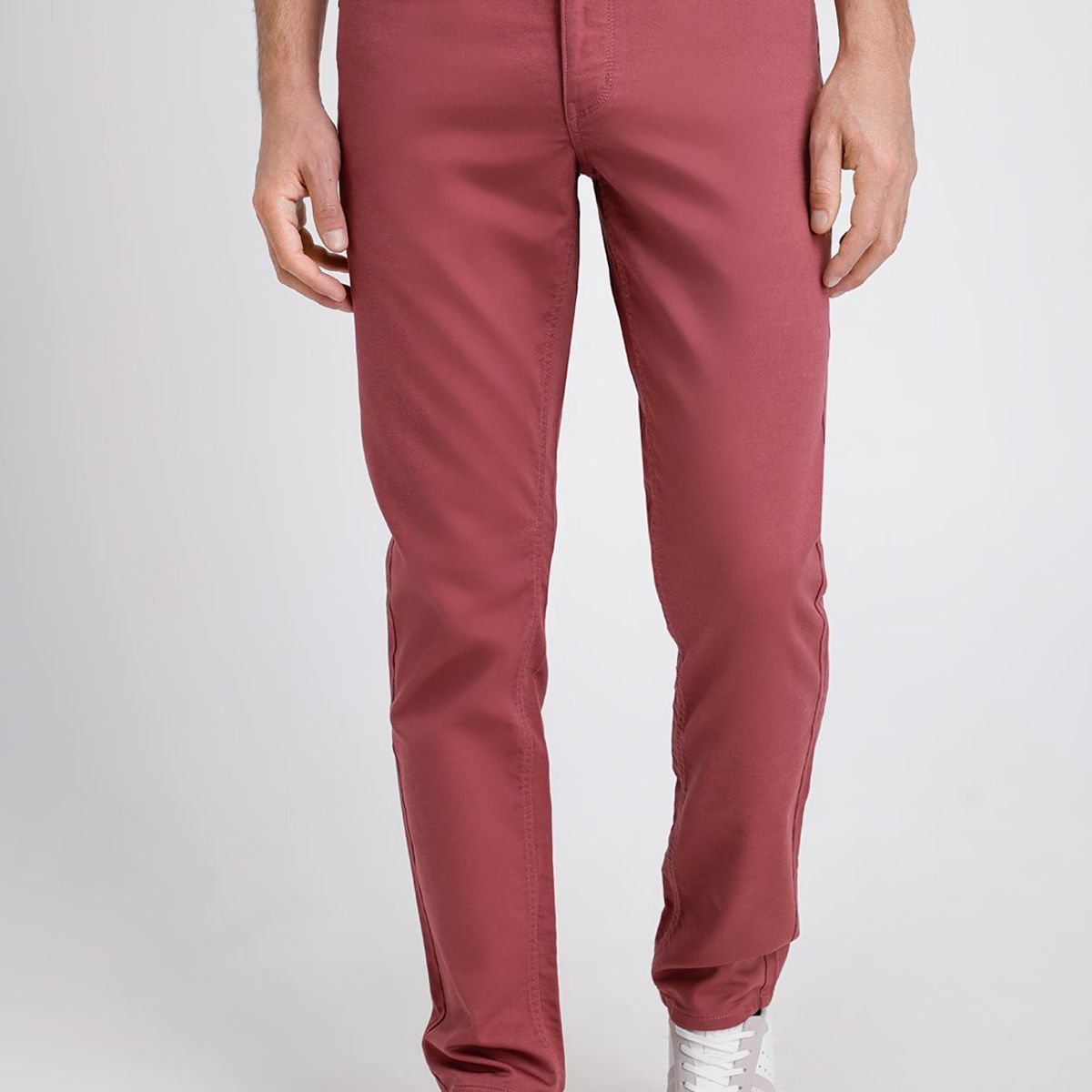 PERRY ELLIS - Pantalón Hombre Casual 5 Bolsillos Rouge