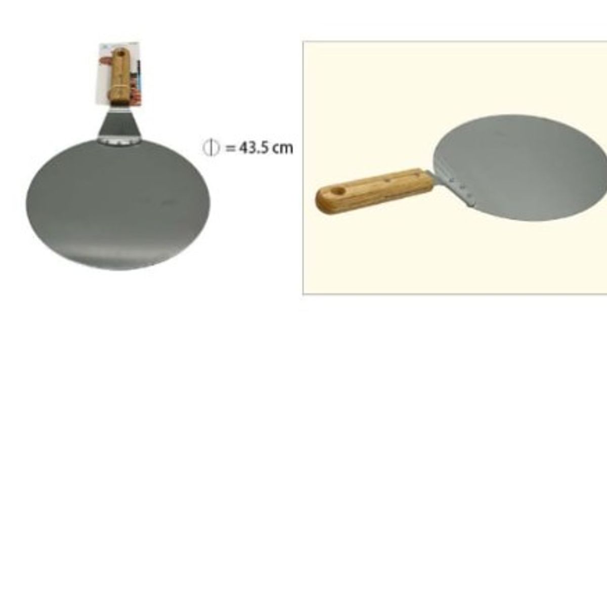 GENERICO - Espatula Reposteria Acero Inoxidable Mango Madera Redondo