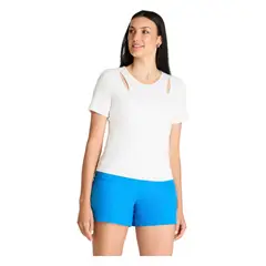 LORENZO DI PONTTI - Polera Manga Corta Con Cut Out Blanco