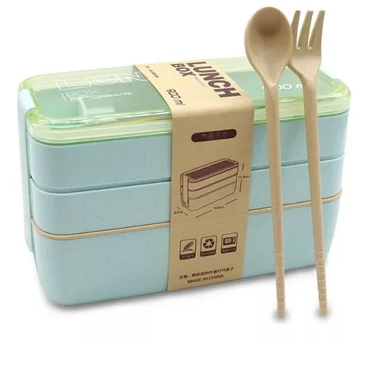 GENERICO - Loncheras Con Toppers Lunch Box Fiambrera 900ml 3 Pisos