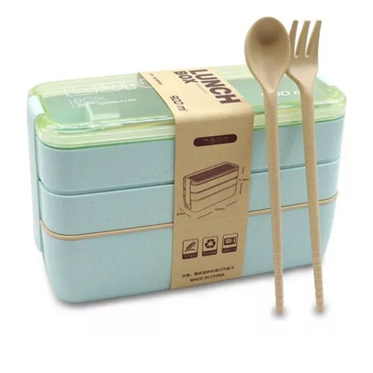 GENERICO - Loncheras Con Toppers Lunch Box Fiambrera 900ml 3 Pisos