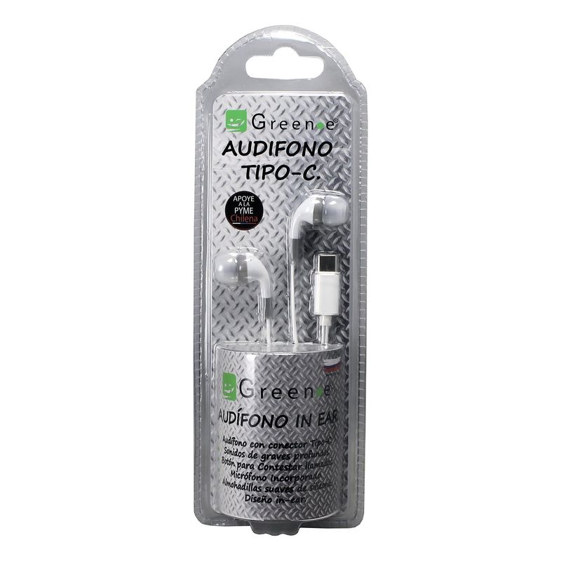 GREEN E - Audífono Tipo C  In Ear con Micrófono