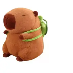 GENERICO - Peluche De Capibara Con Mochila De Tortuga Carpincho 23cm
