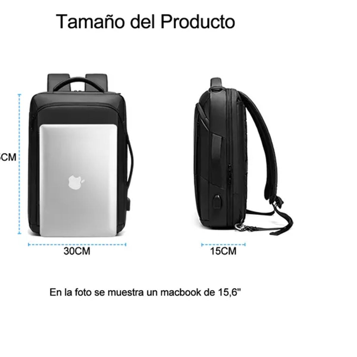 GENERICO - Mochila Impermeable De Viaje De Gran Capacidad Para Notebook