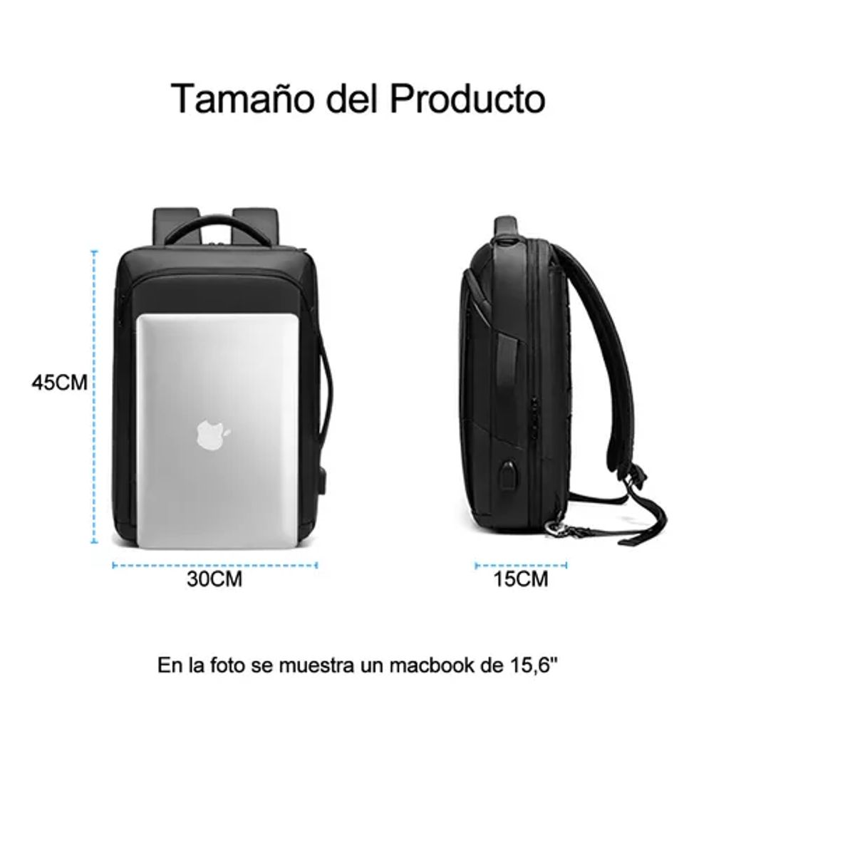GENERICO - Mochila Impermeable De Viaje De Gran Capacidad Para Notebook