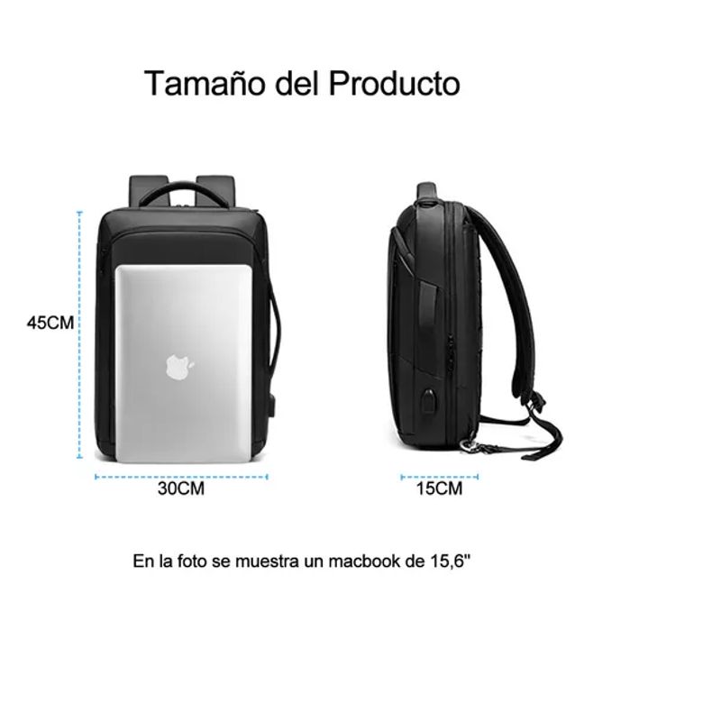 GENERICO - Mochila Impermeable De Viaje De Gran Capacidad Para Notebook