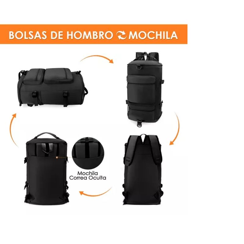GENERICO - Bolso De Viaje Multiusos Mochila Impermeable Gran Capacidad