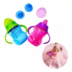 BEBE - Vaso Rosa Con Boquilla Dura Y Silicona Con Asas Desmontables
