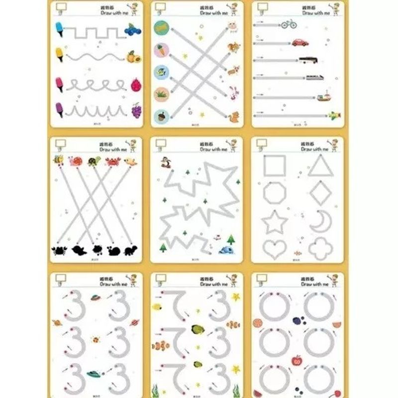 GENERICO - Juego De Cuadernos De Trabajo De Trazado Mágico