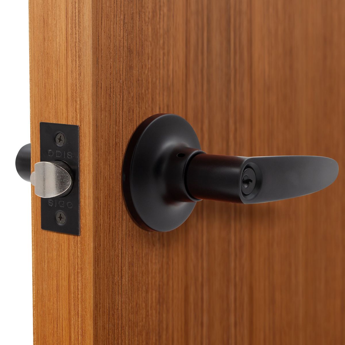 ODIS - Cerradura PDormitorio Con Manilla Negro Odis