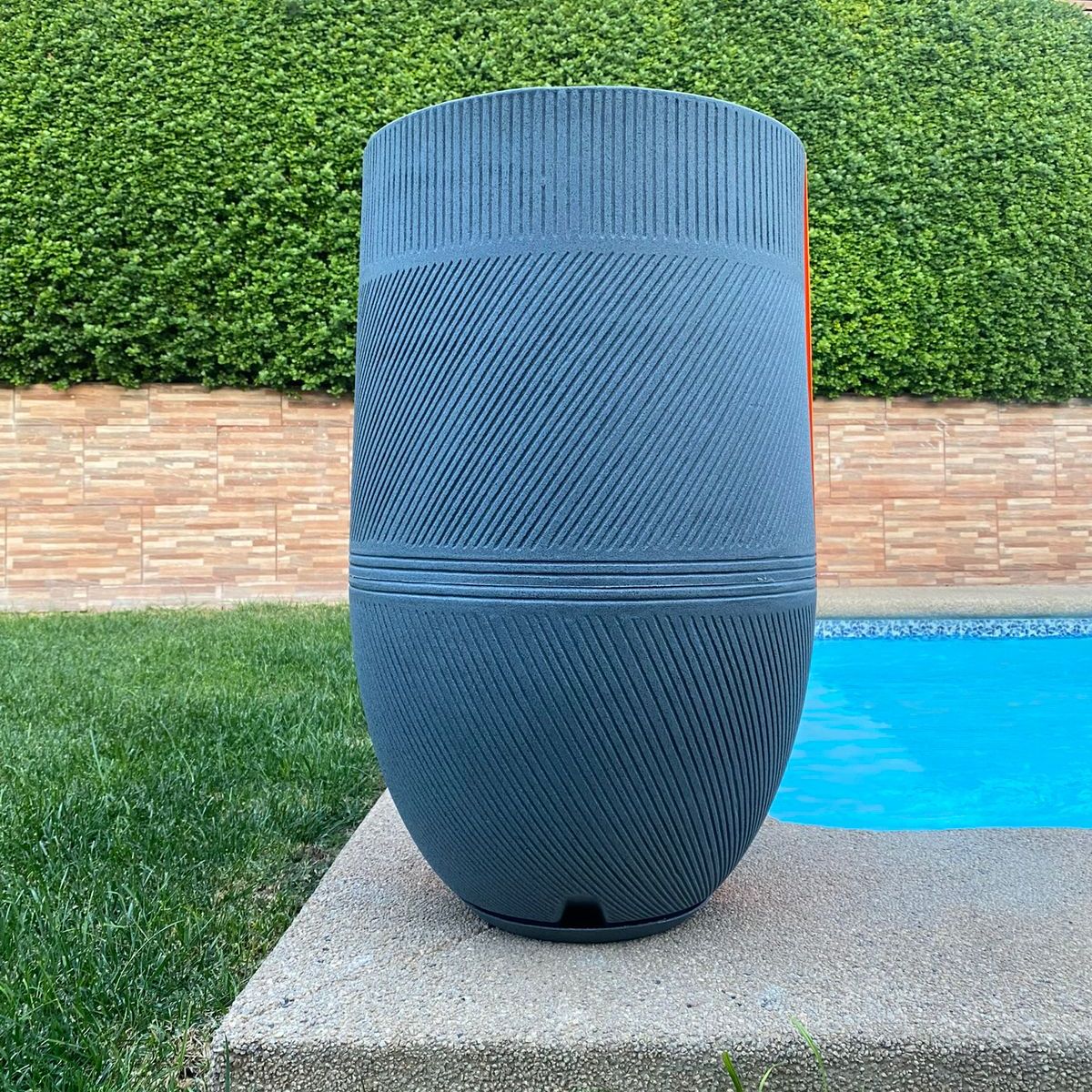 FLORIDIS - MACETERO FLORIDIS GRAFITO ARGOS 71CM ALTO CON PLATO