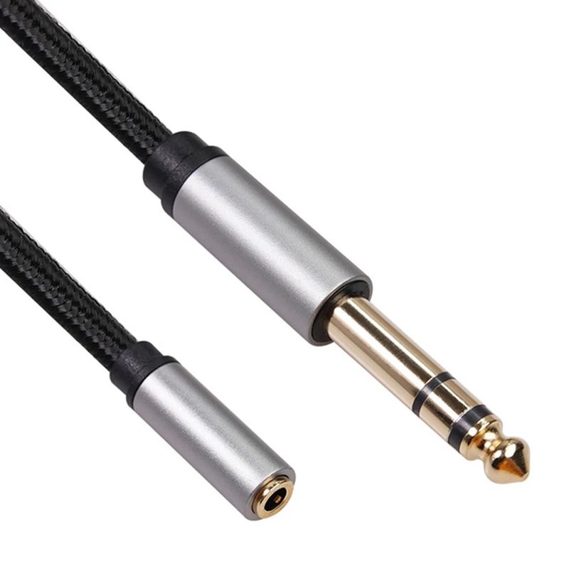 KUANGYE - Cable 3 M Plug Adaptador 3,5 A 6,35 Alargador Audífonos