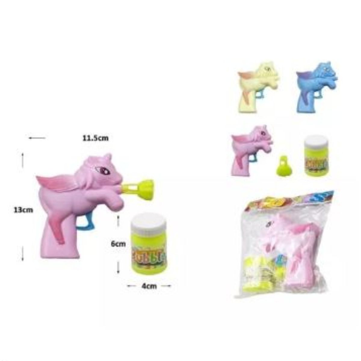 OEM - PISTOLA DE BURBUJAS UNICORNIO CON LIQUIDO