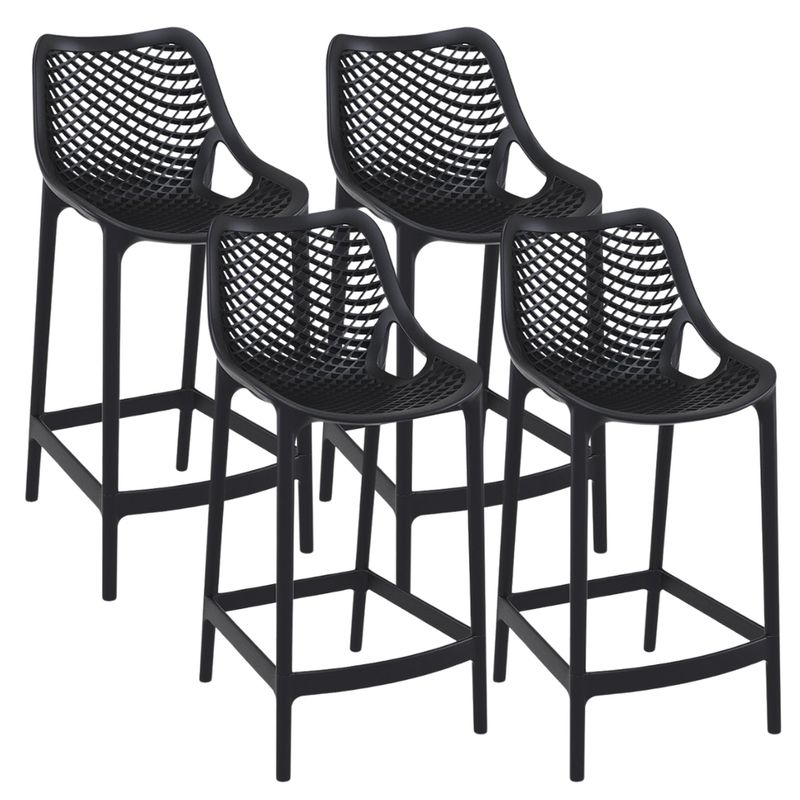 PANDALINO - Pack 4 Taburetes Bardo para Exterior 75 cm- Diseño Moderno-Resistente