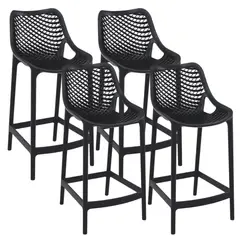 PANDALINO - Pack 4 Taburetes Bardo para Exterior 75 cm- Diseño Moderno-Resistente